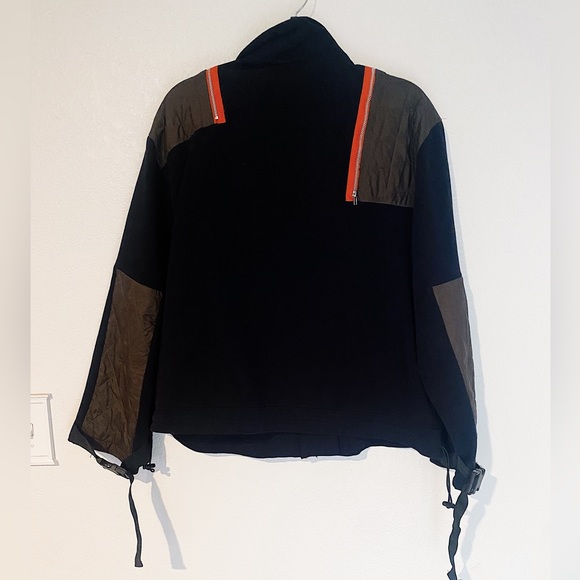 Zara utility jacket black green and orange women’s size medium - Picture 9 of 10